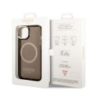iPhone 14 Guess Translucent MagSafe kompatibilis tok fekete (GUHMP14SHTCMK)