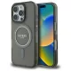 iPhone 16 Pro 6.3" fekete/fekete Guess GUHMP16LHFGEREK kemény tok IML Glitter Circle MagSafe tok