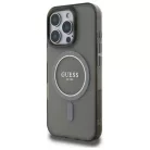 iPhone 16 Pro 6.3" fekete/fekete Guess GUHMP16LHFGEREK kemény tok IML Glitter Circle MagSafe tok