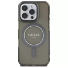 iPhone 16 Pro 6.3" fekete/fekete Guess GUHMP16LHFGEREK kemény tok IML Glitter Circle MagSafe tok