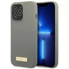 Guess GUHMP13XSPLG iPhone 13 Pro Max 6,7" szürke/szürke kemény tok Silicone Logo Plate MagSafe tok
