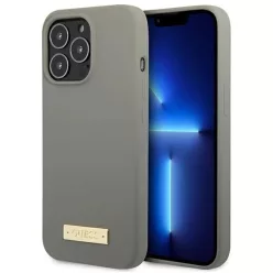   Guess GUHMP13XSPLG iPhone 13 Pro Max 6,7" szürke/szürke kemény tok Silicone Logo Plate MagSafe tok
