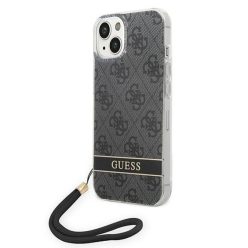   Guess GUOHCP14MH4STK iPhone 14 Plus 6.7" fekete / fekete keménytok 4G Print Strap