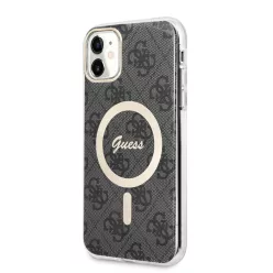   iPhone 11 Guess 4G IML MagSafe kompatibilis tok fekete (GUHMN61H4STK)