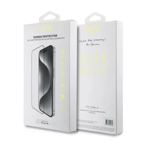 iPhone 16 Fekete Guess üvegfólia 2.5D