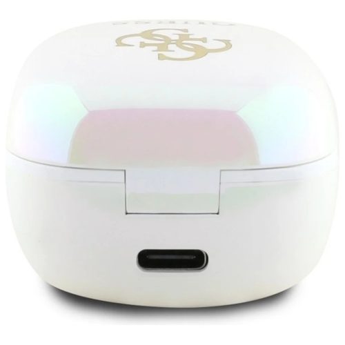 GUESS vezeték nélküli fülhallgató Bluetooth TWS GUTWSJ144ESH (Mini Iridescent 4G Printed Logo) fehér,
