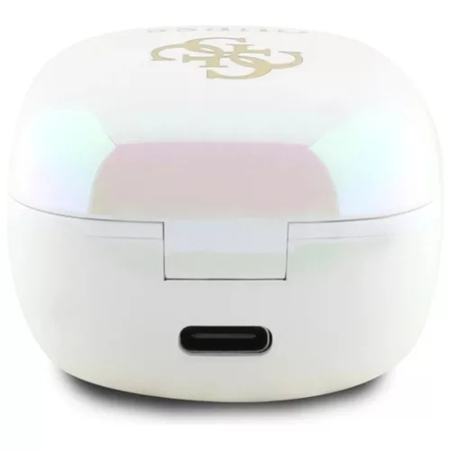 GUESS vezeték nélküli fülhallgató Bluetooth TWS GUTWSJ144ESH (Mini Iridescent 4G Printed Logo) fehér,
