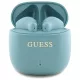 GUESS vezeték nélküli fülhallgató Bluetooth TWS GUTWSJ14ESGQ (Nyomtatott Klasszikus Logó) türkiz