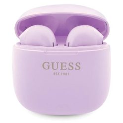   Guess GUTWST26PSU TWS Bluetooth fülhallgató + dokkoló állomás - lila Classic EST Logo