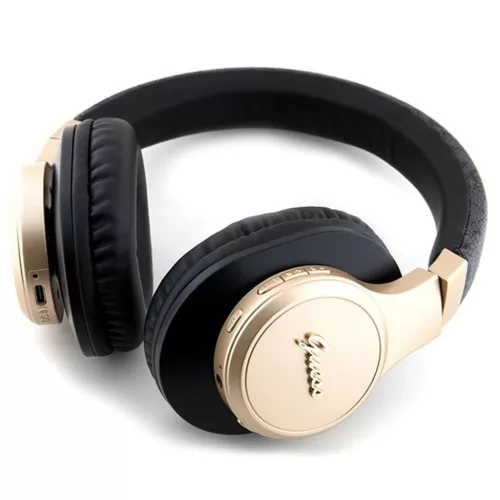 Guess Bluetooth fülre helyezhető fejhallgató GUBH604GEMK fekete/fekete 4G Script