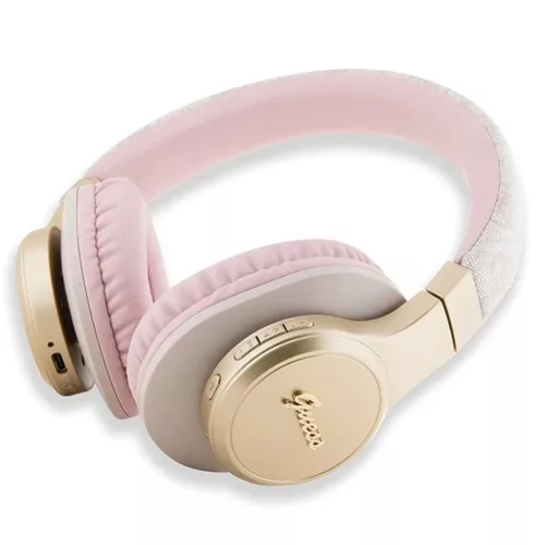 Guess Bluetooth on-ear fejhallgatók GUBH604GEMP rózsaszín/rózsaszín 4G Script