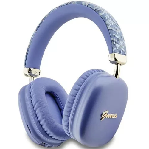 Guess GCube Metallic Script Logo Bluetooth Fejhallgató - Lila