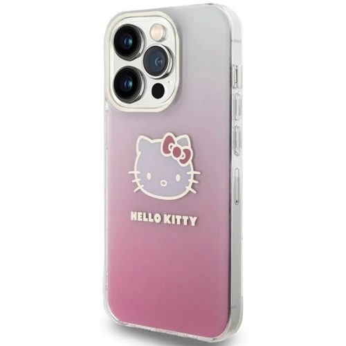 iPhone 15 Pro Max Hello Kitty IML Gradient Electrop Kitty Head tok - pink
