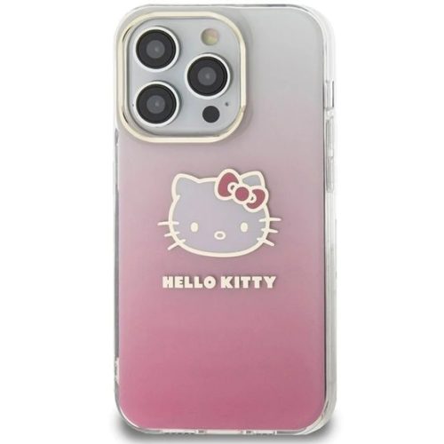 iPhone 15 Pro Max Hello Kitty IML Gradient Electrop Kitty Head tok - pink