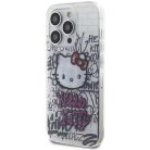 iPhone 15 Pro Max fehér Hello Kitty IML Kitty On Bricks Graffiti tok