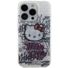iPhone 15 Pro Max fehér Hello Kitty IML Kitty On Bricks Graffiti tok