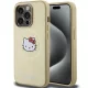 iPhone 14 Pro Max arany Hello Kitty bőr Kitty fej MagSafe tok