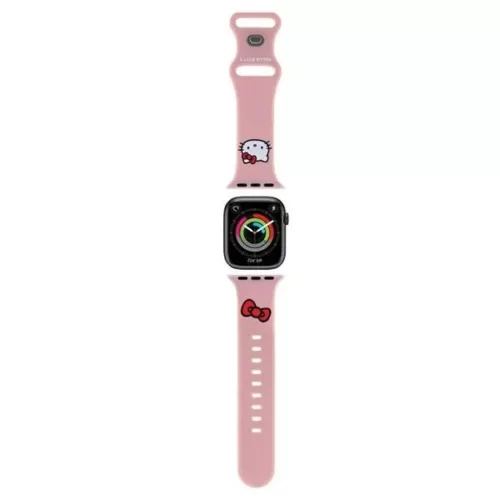 Hello Kitty szilikon cica fej szíj Apple Watch 38/40/41mm - rózsaszín