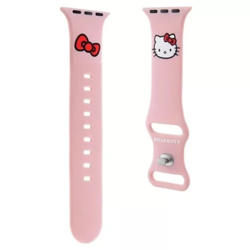 Hello Kitty szilikon cica fej szíj Apple Watch 38/40/41mm - rózsaszín