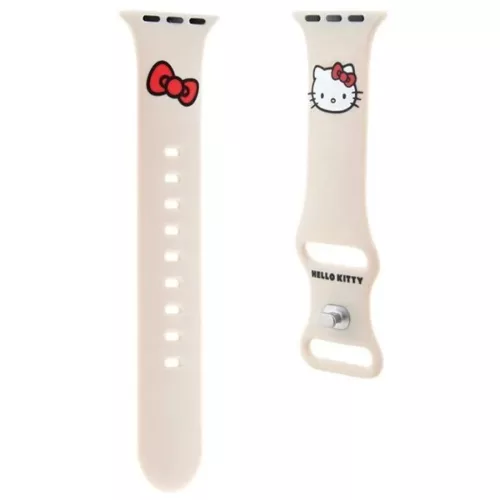 Hello Kitty Szilikon Kitty Fej szíj Apple Watch 38/40/41mm - bézs