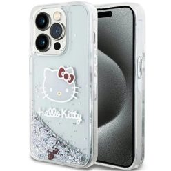   iPhone 14 Pro Ezüst Hello Kitty Liquid Glitter Charms Kitty Head tok