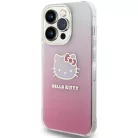 iPhone 13 Pro Max Hello Kitty IML Gradiens Elektrop Kitty Fej tok - rózsaszín