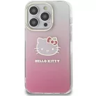 iPhone 13 Pro Max Hello Kitty IML Gradiens Elektrop Kitty Fej tok - rózsaszín