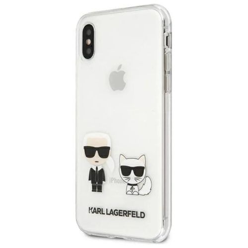 Karl Lagerfeld Karl & Choupette iPhone XS Max tok - Átlátszó