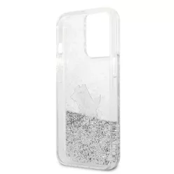  iPhone 13 Pro Max Karl Lagerfeld KLHCP13XGCFS Liquid Glitter Choupette Fun tok ezüst