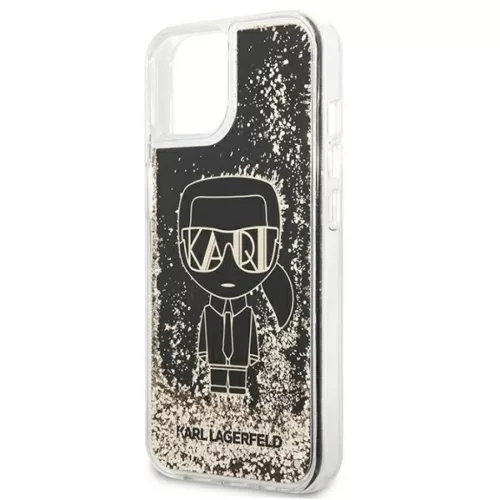 iPhone 13 Pro Max Karl Lagerfeld Liquid Glitter Gatsby tok fekete (KLHCP13XLGGKBK)
