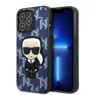 Karl Lagerfeld KLHCP13XPMNIKBL iPhone 13 Pro Max 6.7" keménytok kék/kék Monogram Ikonik Patch