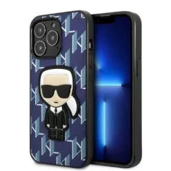   Karl Lagerfeld KLHCP13XPMNIKBL iPhone 13 Pro Max 6.7" keménytok kék/kék Monogram Ikonik Patch