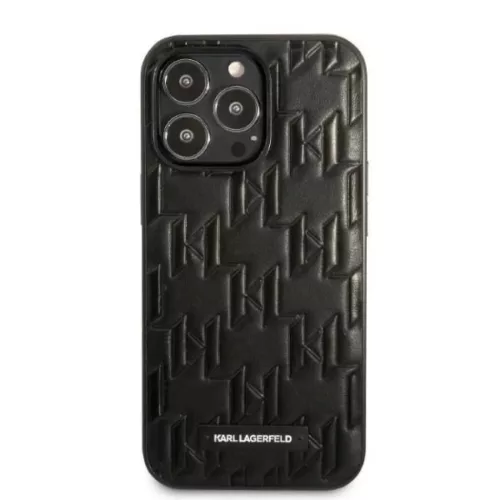Karl Lagerfeld KLHCP13XMNMP1K iPhone 13 Pro Max 6,7" keménytok fekete Monogram Plaque tok