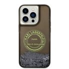 Karl Lagerfeld Liquid Glitter RSG tok iPhone 14 Pro - fekete