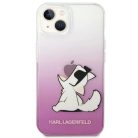 Karl Lagerfeld KLHCP14MCFNRCPI iPhone 14 Plus rózsaszín / rózsaszín Choupette Fun tok