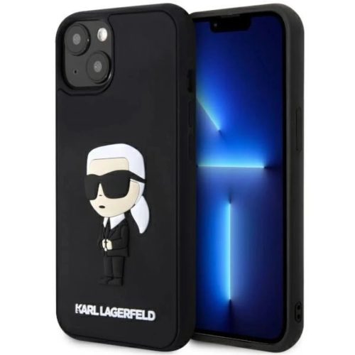Karl Lagerfeld KLHCP14M3DRKINK iPhone 14 Plus 6.7" fekete/fekete kemény tok Rubber Ikonik 3D tok
