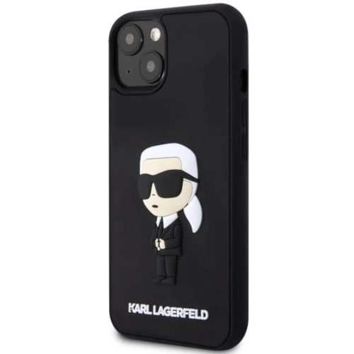Karl Lagerfeld KLHCP14M3DRKINK iPhone 14 Plus 6.7" fekete/fekete kemény tok Rubber Ikonik 3D tok
