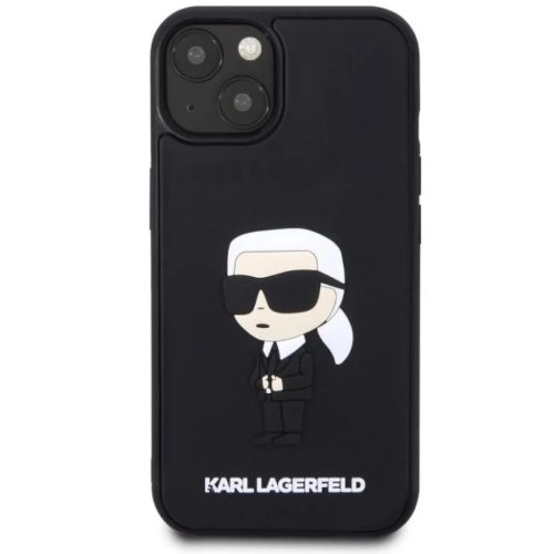 Karl Lagerfeld KLHCP14M3DRKINK iPhone 14 Plus 6.7" fekete/fekete kemény tok Rubber Ikonik 3D tok