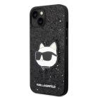 Karl Lagerfeld KLHCP14MG2CPK iPhone 14 Plus 6.7" fekete/fekete kemény tok Glitter Choupette Patch tok