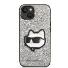 Karl Lagerfeld KLHCP14MG2CPS iPhone 14 Plus 6.7" ezüst/ezüst kemény tok Glitter Choupette Patch tok