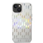 iPhone 14 Plus Karl Lagerfeld Iridescent Monogram tok ezüst (KLHCP14MLGMMSV3)