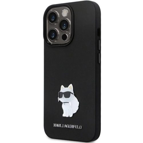 Karl Lagerfeld KLHCP14LSMHCNPK tok iPhone 14 Pro - fekete Szilikon Fém Pin