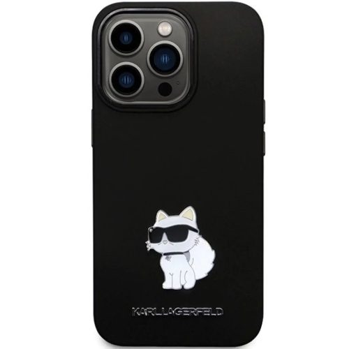 Karl Lagerfeld KLHCP14LSMHCNPK tok iPhone 14 Pro - fekete Szilikon Fém Pin