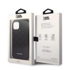 iPhone 14 Plus Karl Lagerfeld Saffiano Monogram tok fekete (KLHCP14MSAKLHPK)