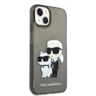 iPhone 14 Plus Karl Lagerfeld IML Glitter Karl és Choupette NFT tok fekete (KLHCP14MHNKCTGK)
