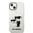 iPhone 14 Plus Karl Lagerfeld KLHCP14MHNKCTGT IML Glitter Karl and Choupette NFT tok átlátszó