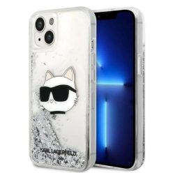   Karl Lagerfeld KLHCP14MLNHCCS iPhone 14 Plus 6,7" ezüst/ezüst hardcase csillogó Choupette fej tok
