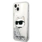 Karl Lagerfeld KLHCP14MLNHCCS iPhone 14 Plus 6,7" ezüst/ezüst hardcase csillogó Choupette fej tok