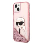 Karl Lagerfeld Ragyogó Karl Feje tok iPhone 14 Plus - rózsaszín