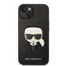 iPhone 14 Plus Karl Lagerfeld PU Saffiano Karl Head tok fekete (KLHCP14MSAPKHK)